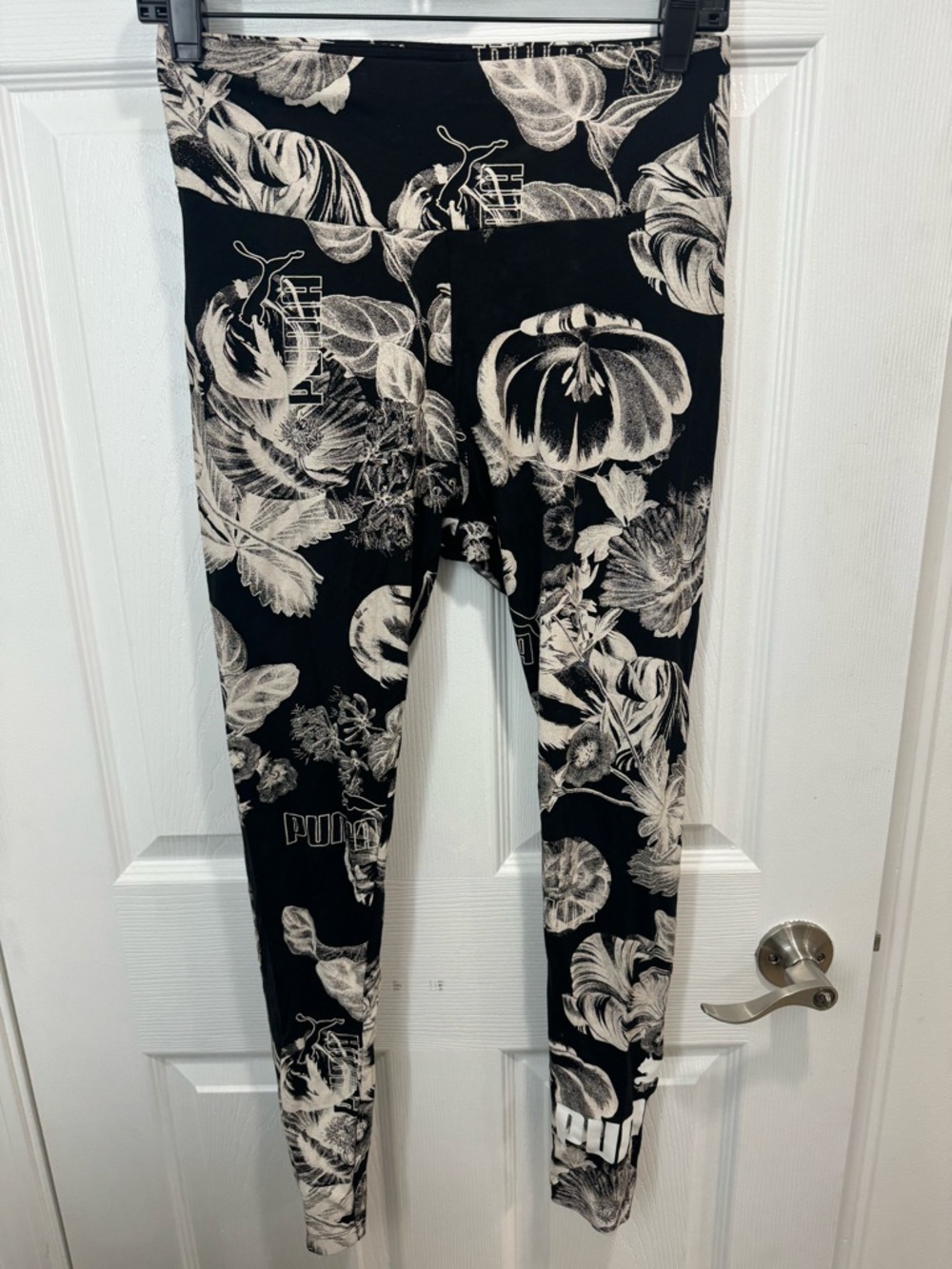 Puma Black & White Floral Leggings